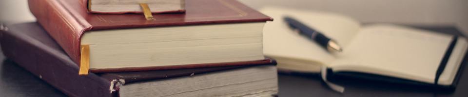 livres et carnet de notes
